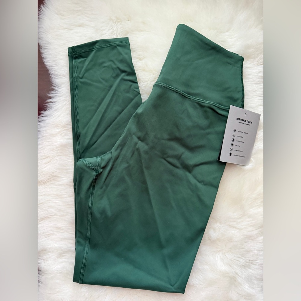 New! Spiritual Gangster Nirvana Tech Green Leggings